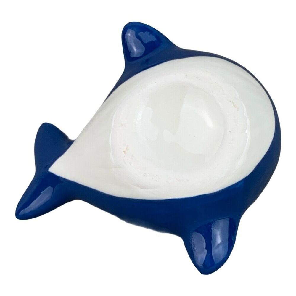 Norris the Narwhal Ceramic Animal Planter Pot for Succulents or Small Plants - Picture 4 of 7